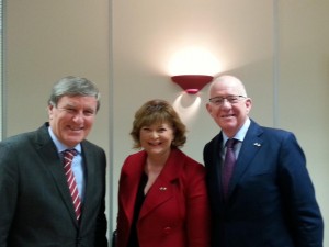 Ambassador Dan Mulhall, Fiona Hyslop MSP and Minister Charlie Flanagan